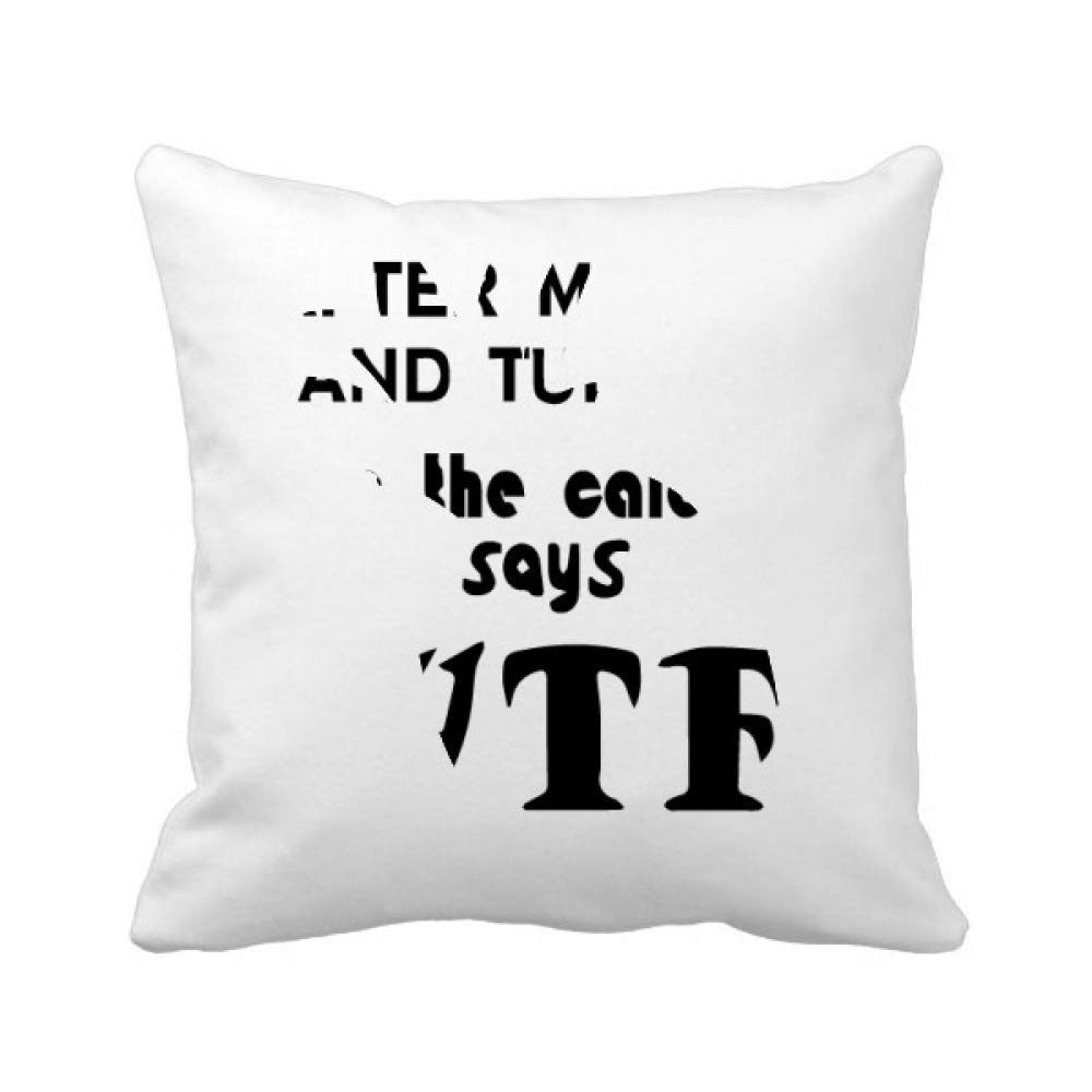 Coussin Anglais Mot Motifs Lundi Mardi WTF Pineapple avec fermeture éclair invisible