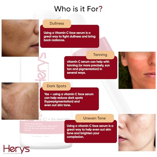 Image of Herys 15% Vitamin C Serum for Glowing Skin | for Oily, Dry & Combination Skin | Reduce Pigmentation & Dark Spot | Non-Irritating, Hydrating & Soothing | Face Serum for Men & Women | 30ml
