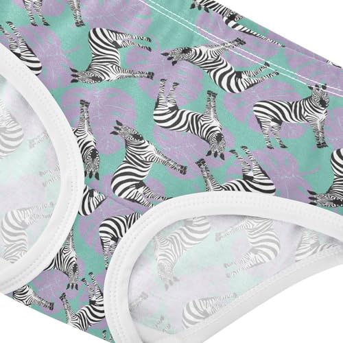 Girls' Underwear Zebra Animal Cotton Stretch Comfort Toddler Panties4
