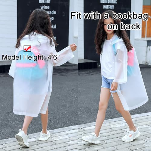 Image of Rain Ponchos Raincoats for Kids, 2 Packs Rain Coats Jacket Reusable with Hood for Boys Girls Disney Hiking Camping Outdoor