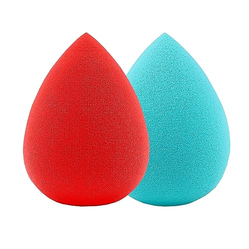 Image of SUAKE Beauty Blender Sponge for Face Makeup - Soft, Latex-Free Makeup Sponge Puff for All Skin Types - Reusable Sponge for Foundation, Concealer & Cream (Pack of 2)