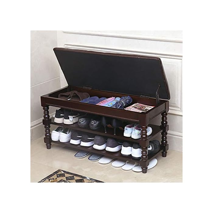Buy EYOUPINO Shoe Bench,Solid Wood Shoe Storage Bench Entryway with