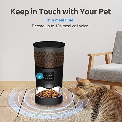 Boyarca Automatic Cat Feeders With App,Wifi Tuya Smart Automatic Pet Feeder With Timer Auto Dry Food Dispenser For Cats And Small Dogs,1-10 Meals/Day,1-12 Portions/Meal,3L #TOP4