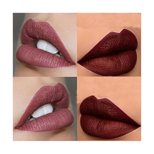 COOSA 3PCS of 3 Colors Madly MATTE Lipstick Non-stick Cup Waterproof Lipgloss-Set A