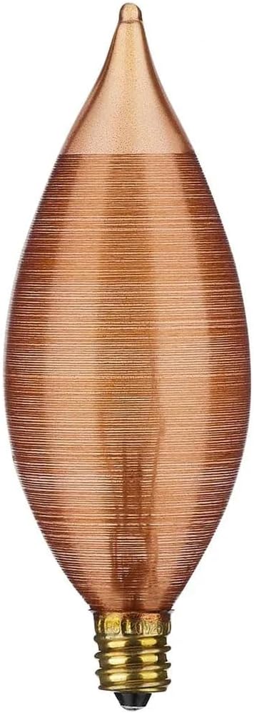 Satco S3406 25 Watt C11 Incandescent; Spun Amber; 120 Volt 25-Pack California Compliant