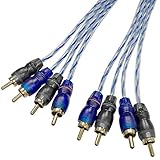 Seismic Audio - SA-4CR12-4 Channel 12 Foot RCA Male Interconnect Audio Cable - OFC RCA Stereo Cord