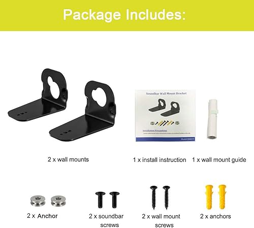 Miniatura 3 de Soporte de montaje en pared para barra de sonido Samsung HW-M360 HW-K550 HW-M550 HW-K650 HW-K430 HW-K335 HW-K651 HW-K450 Altavoz de barra de sonido