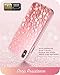 i-Blason Cosmo Full-Body Bling Glitter Sparkle Clear Bumper Case Built-in Screen Protector for iPhone Xs Max 2018 Release, Pink, 6.5