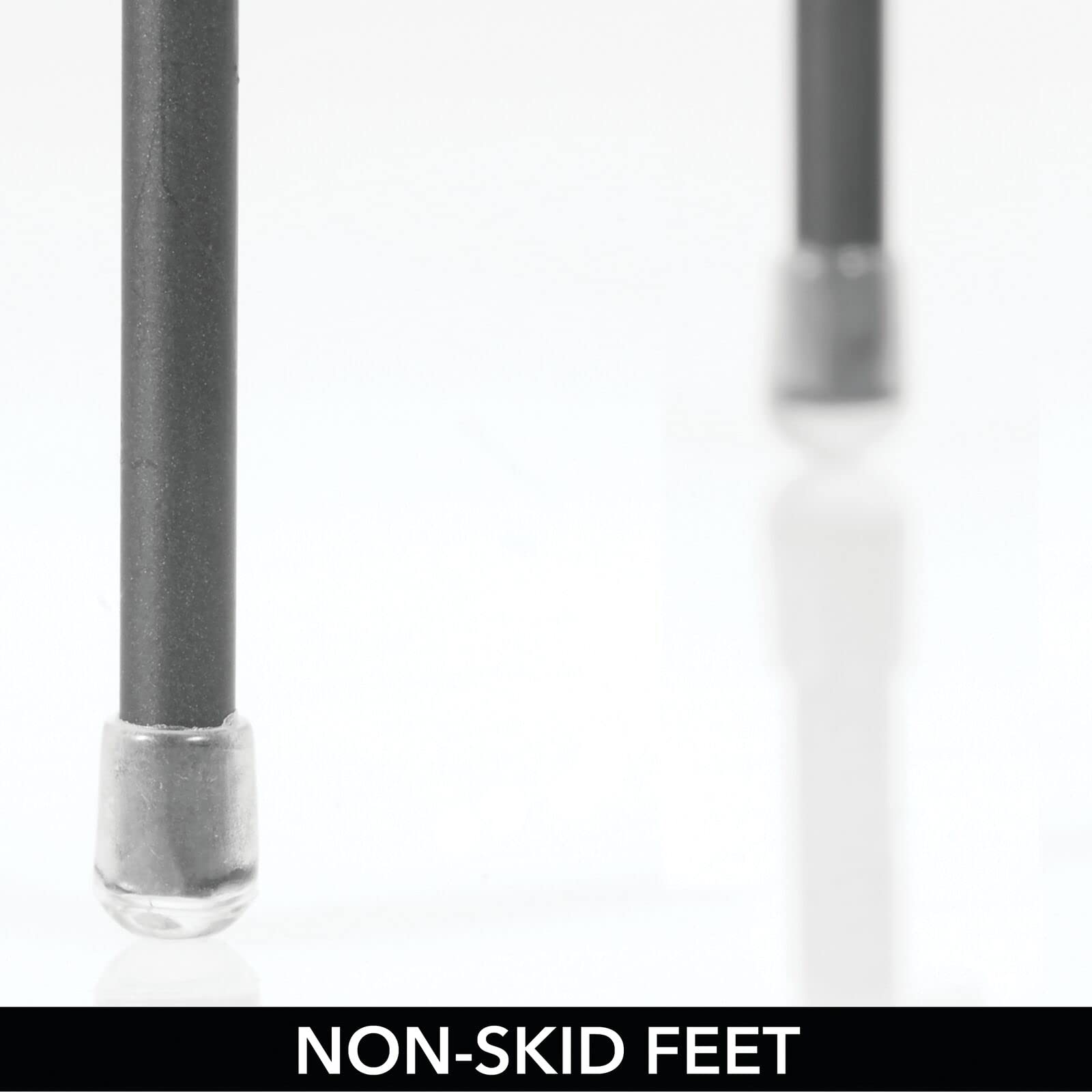 mDesign Geschirrablage für die Küche – freistehendes Tellerregal aus Metall – Küchenregal für Tassen, Teller, Lebensmittel usw. – 4er-Set – graphitfarben