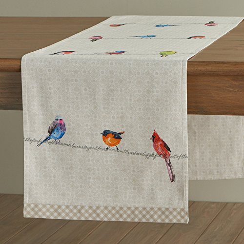 Maison D' Hermine Birdies On Wire 100% Cotton Table Runner 14.5 - Inch By 72 - Inch. #TOP2