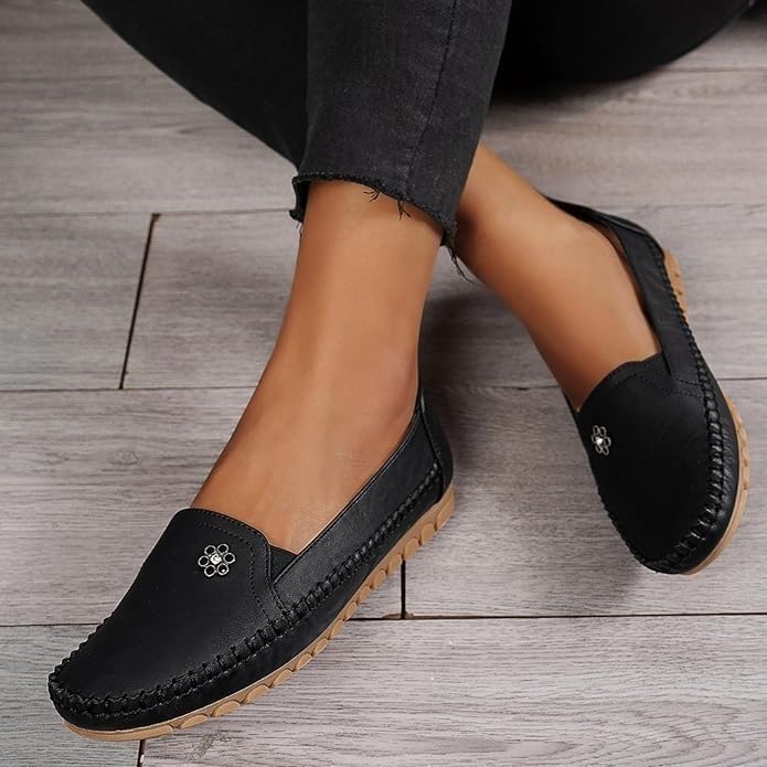 Orthopedic Shoes for Women, Women's Orthopedic Leather Loafers, Comfortable Lightweight, Casual Dress Sneakers, Slip on Shoes Anti-Slip, Rubber Sole, PU Upper - Image 6