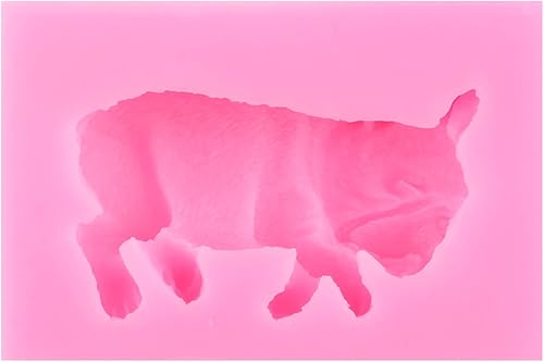 Miniatura 6 de Molde de silicona para perro dormido, Corgi, Bulldog Francés, para pasta de goma, azúcar, caramelo de chocolate, decoración de tartas, juego de 4