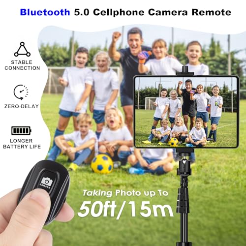 EszkozTA iPad Tripod Mount Adapter with Ball Head, Universal 360 Rotatable Tablet Clamp Holder with Bluetooth Remote for iPad Pro 12.9, iPad Air Mini, Galaxy Tab, Selfie Stick(6.2-11.8") by EszkozTA - Image 6