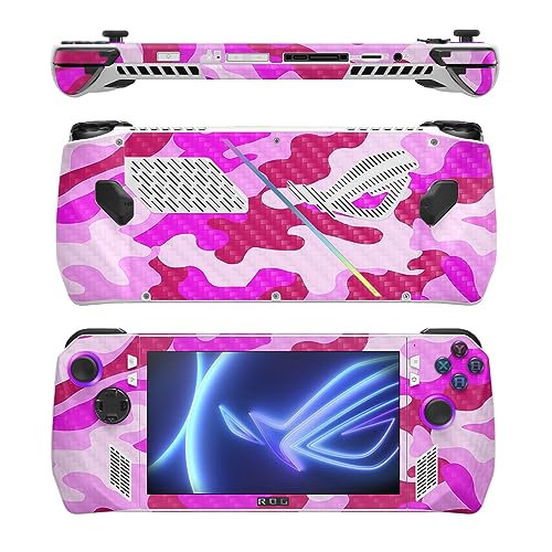 Image of MightySkins Carbon Fiber Skin Compatible with Asus ROG Ally - Pink Camo | Protective, Durable Textured Carbon Fiber Finish | Easy to Apply, Remove, and Change Style