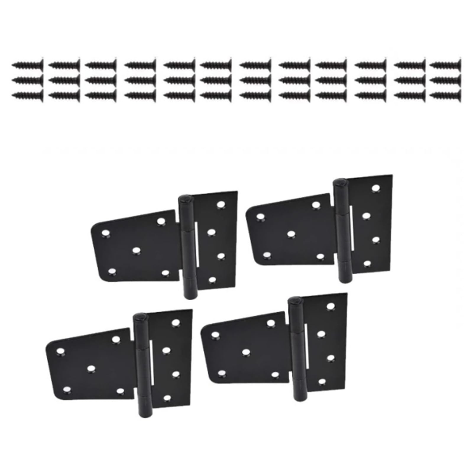 4Pcs Folding Garden Gate Hinge Heavy Duty Door Hinge for Wood Shed, Barn Door, Fence Gate Swing Fence Barn