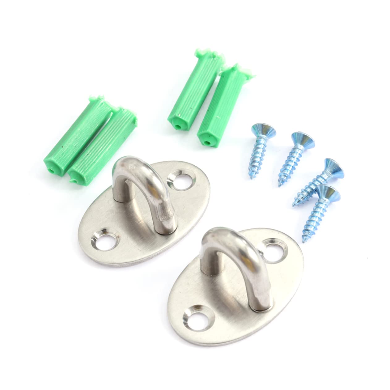 OSOLADY 2Pcs Small Stainless Steel Ceiling Hooks U Shaped Mount Hook Hanger for Hanging Ornaments Silver Finish Non Detachable Design for Indoor Decor