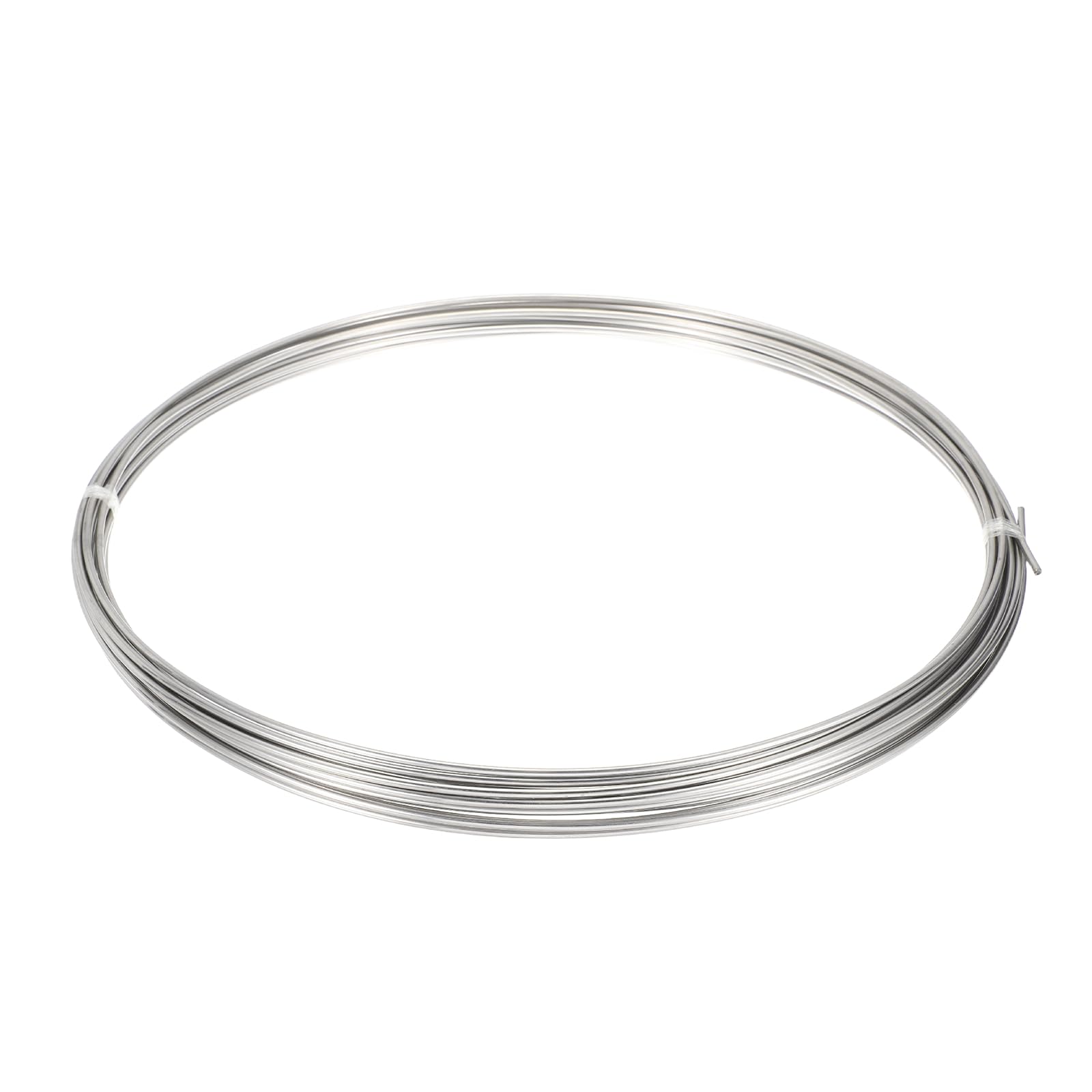 sourcing map Stainless Steel Tubing Coil, 1/32" Wall Thickness 1/8" OD x 49.21 ft Industrial 304 Stainless Steel Coil Tube, Flexible Welded Steel Tubing Round Metal Pipe, Silver Tone