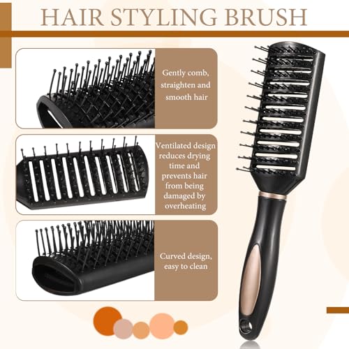 Heyu-Lotus 5 Packs Hair Brush Set, Paddle Brush Women Detangle Hair Brush - Image 4