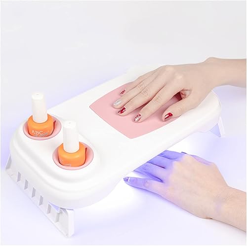 JMTALL Lámpara de uñas de gel con soporte para botella secadora de uñas UV de 48 W reposabrazos 30 luces LED para esmalte de gel accesorios