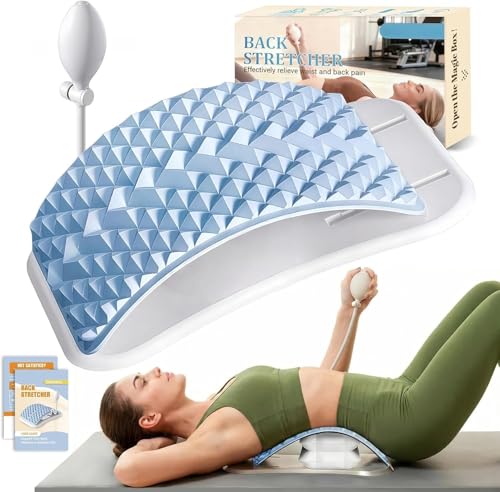 Back Stretcher for Back Pain Adjustable Height & Soft Sponge Material