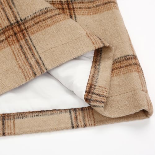 Image of IDEALSANXUN Womens High Waist Plaid Skirt Bodycon Pencil Wool Mini Skirts
