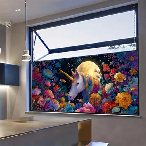 Película decorativa para ventana con unicornio mágico miniatura 7