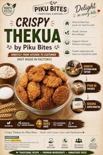 Image of Piku Bites Crispy Thekua (400 gm) ! It's not only a food item, it's an emotion...