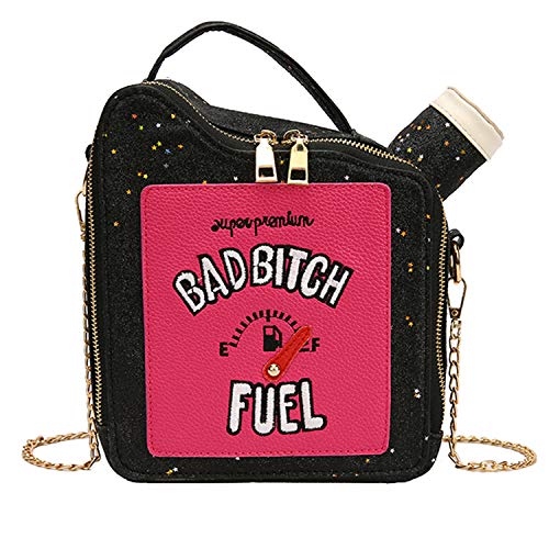 KUANG! Women's Fashion Sequin Crossbody Bag - Fun Gasoline Handbag Shoulder Bag for Women