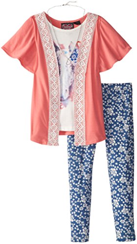 Image of Forever Me Big Girls' Leggings Tee and Cardi Set