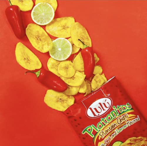 Lulu Plantain Chip | Chili Lemon | Healthy Snack | Plantains Chips | Whole 30 Snacks | 2.5 Oz | Gluten Free Chips | All Natural | Non-Gmo | Kosher #TOP1