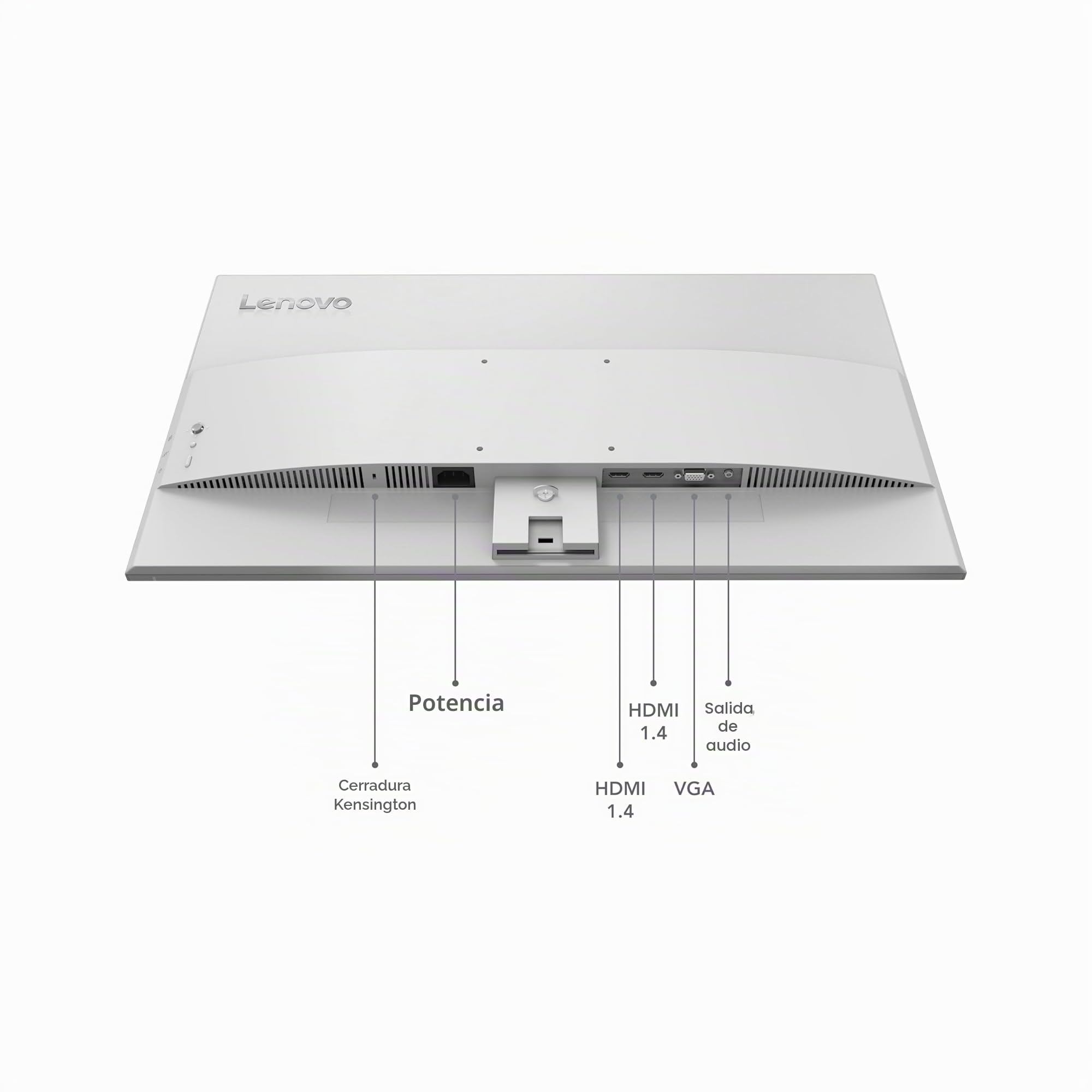 Lenovo L27-4C- Monitor FHD 27" (IPS, Tasa de Refresco 144Hz, Tiempo de Respuesta 1ms, AMD FreeSync, HDMI 1.4, VGA, 2 Altavoces Integrados de 3W, VESA 100 x 100 mm, Soporte Inclinable) Gris Nube