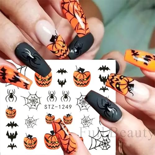 Eashopbal WSJ-ZJT Halloween Nail Art Sticker Decals 7 Sheets,3D Skull Nail Stickers thumb #6