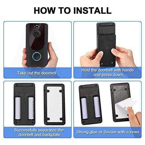 Blumway Video Doorbell Wireless Wifi, Smart Doorbell Camera With 1080P Hd, Two-Way Talk, Motion Detector, Night Vision, Free Cloud Storage, Rechargeable Waterproof For Home Outdoor #TOP6