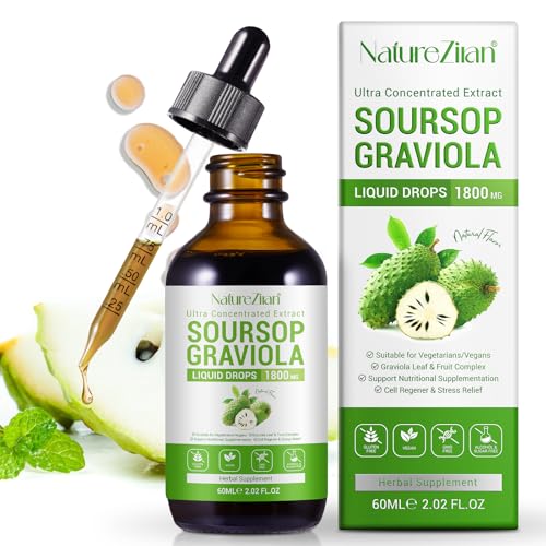 Soursop bitters liquid - Soursop Graviola Liquid Drops - Soursop Leaves Extract - Natural Antioxidant - Cell Support & Regeneration - Immune Boost - Relax - Liver and Sleep (1)
