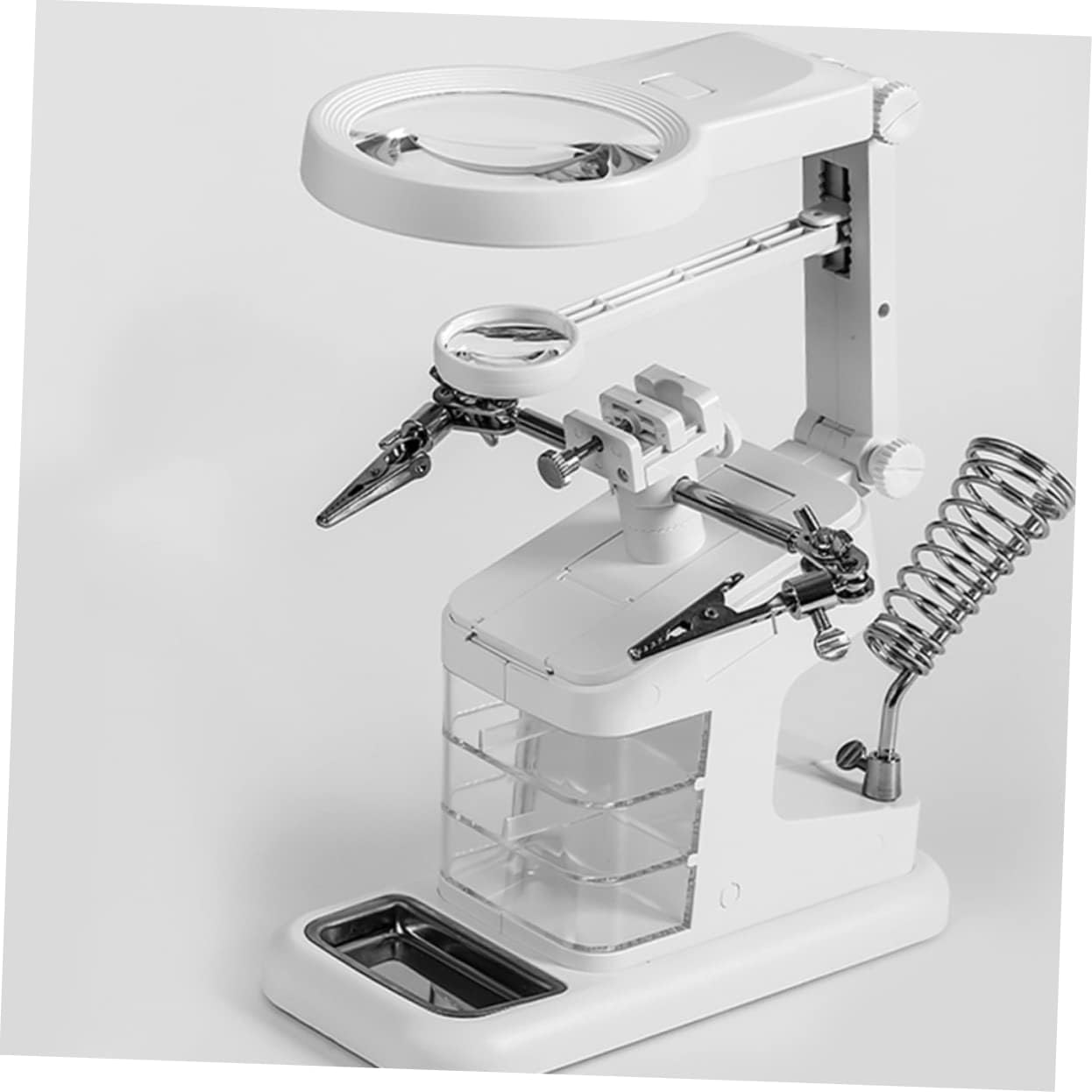 NUOBESTY Welding Magnifying Station Led Soldering Magnifier Magnification Hand Tool Magnifier Stand for Electronics