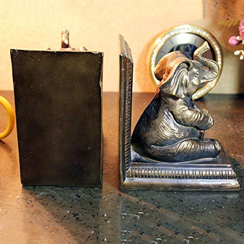 Teerwere Desk Bookends 2 Pcs Study Desk Elephant Bookend For Home Office Bookshelf And Library Nonskid Bookends (Color : Parrot, Size : 30X13X18Cm) #TOP1