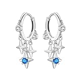 SOUTHPLUS Pendientes de plata 925, Pendientes de Libélula Pendientes Colgantes de Plata 925 para Mujer Regalo para Mujeres Novias y Niñas, con Caja deRegalo (Estelar Múltiples Capas)