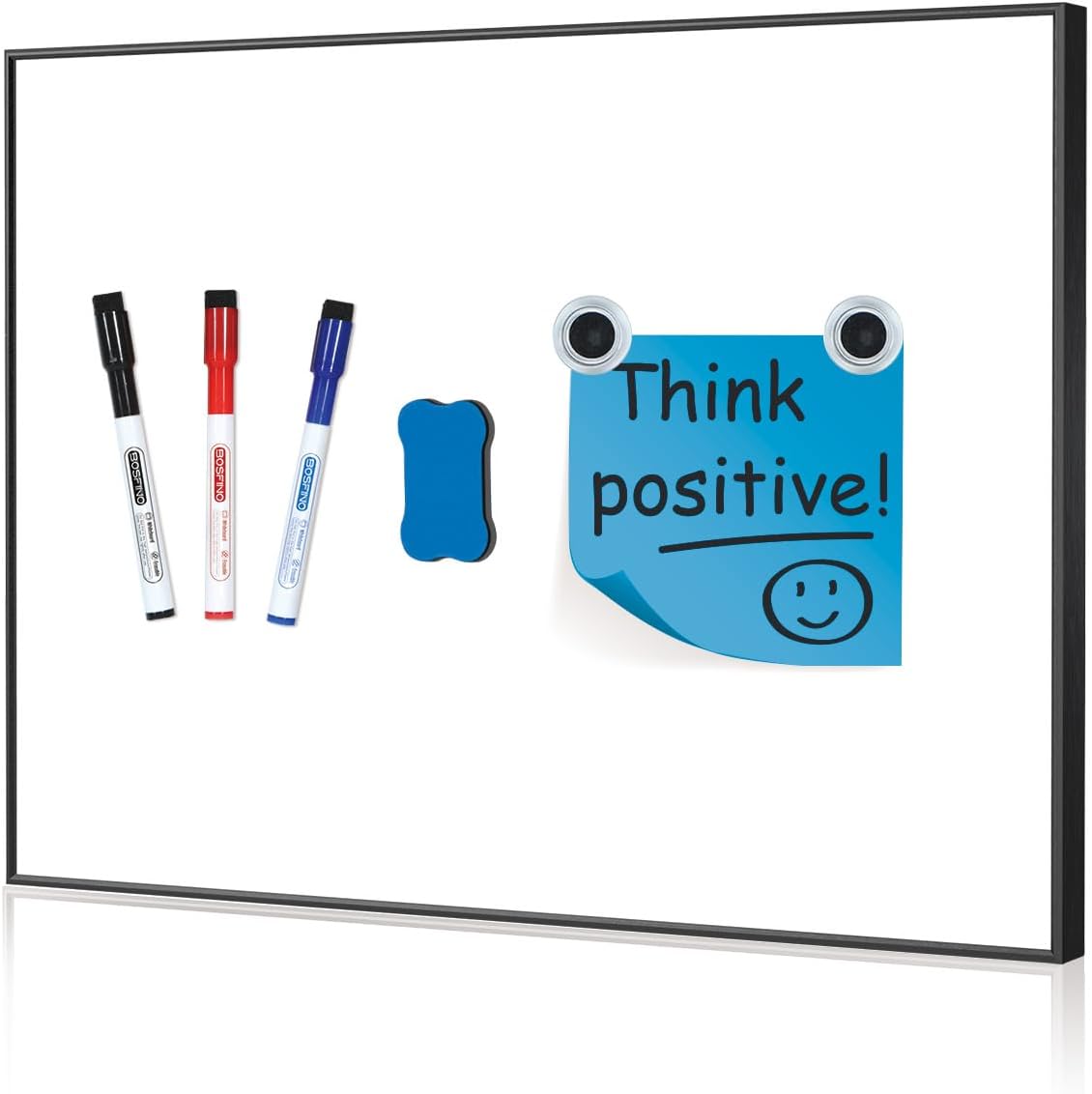 U Brands Dry Erase Board, 20"x16", Silver Aluminum Frame, Includes Marker