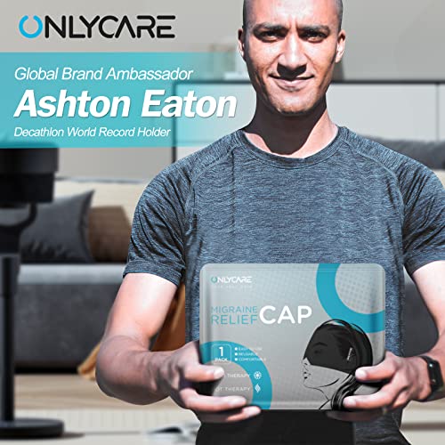 Onlycare Migraine Relief Cap, Upgraded Odorless Migraine Ice Head Wrap, Headache Relief Hat For Migraine, Headache Eyes Mask Gel Ice Cold Pack #TOP3