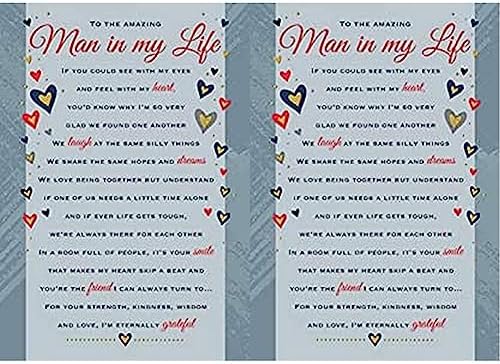 Regal Publishing Heartfelt Wishes Sentimental Birthday Card Man in My Life - 9 x 6 inches C80695