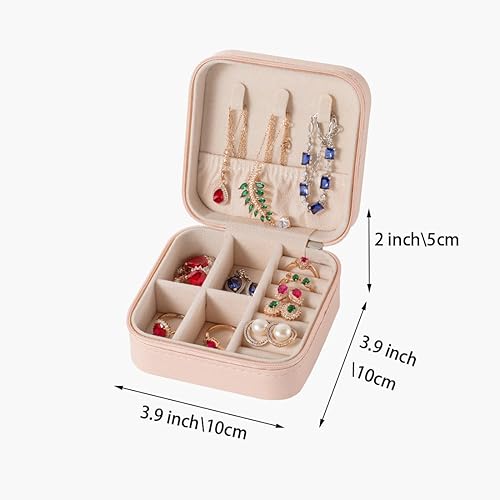 Miniatura 3 de UJHAW Estuche de joyería de viaje, caja organizadora de joyas, organizador de joyas, organizador de viajes, organizador de joyas pequeño,