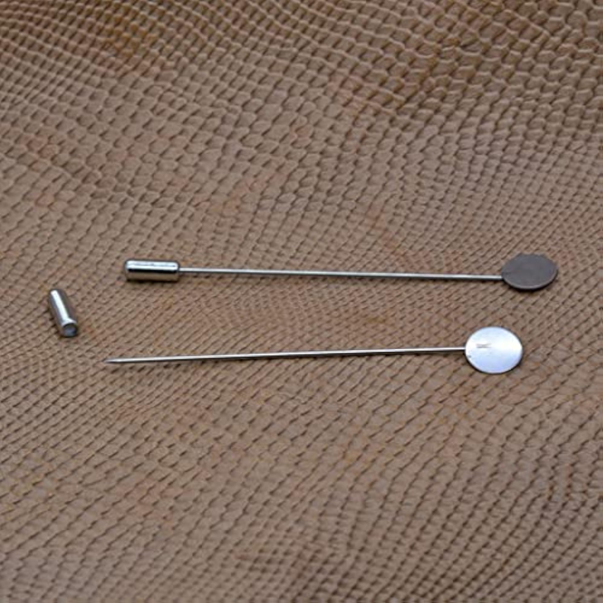20 Set Stick Pin Hat Lapel Pins, DIY Brooch Components