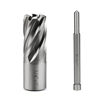 Annular Cutter JESTUOUS 3/4 Inch Cut Dia 3/4 Weldon Shank 1 Cut Depth