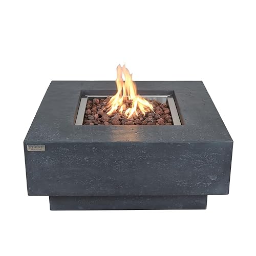 Manhattan Concrete Fire Pit 36" x 36" Outdoor Patio Firepit