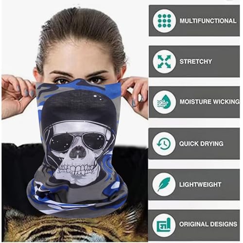 Image of Neck Gaiter Masks Tube Scarf,Seamless Bandanas Buffs Gators,Ourdoor Face Mask Face Covering Multi Headwear