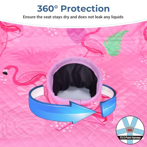 Image of COOLBEBE Car Seat Protector for Potty Training, Dry Waterproof Car Seat Liner Toilet Training for Baby Toddler, Piddle Pads Cover Car Seat Pad for Strollers & Carseat (Pinkish Purple)