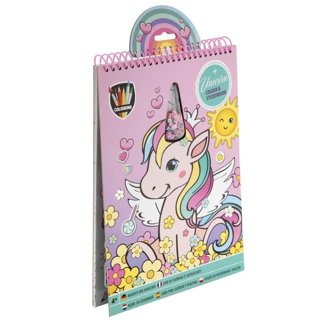 Kleur en Stickerboek Eenhoorn