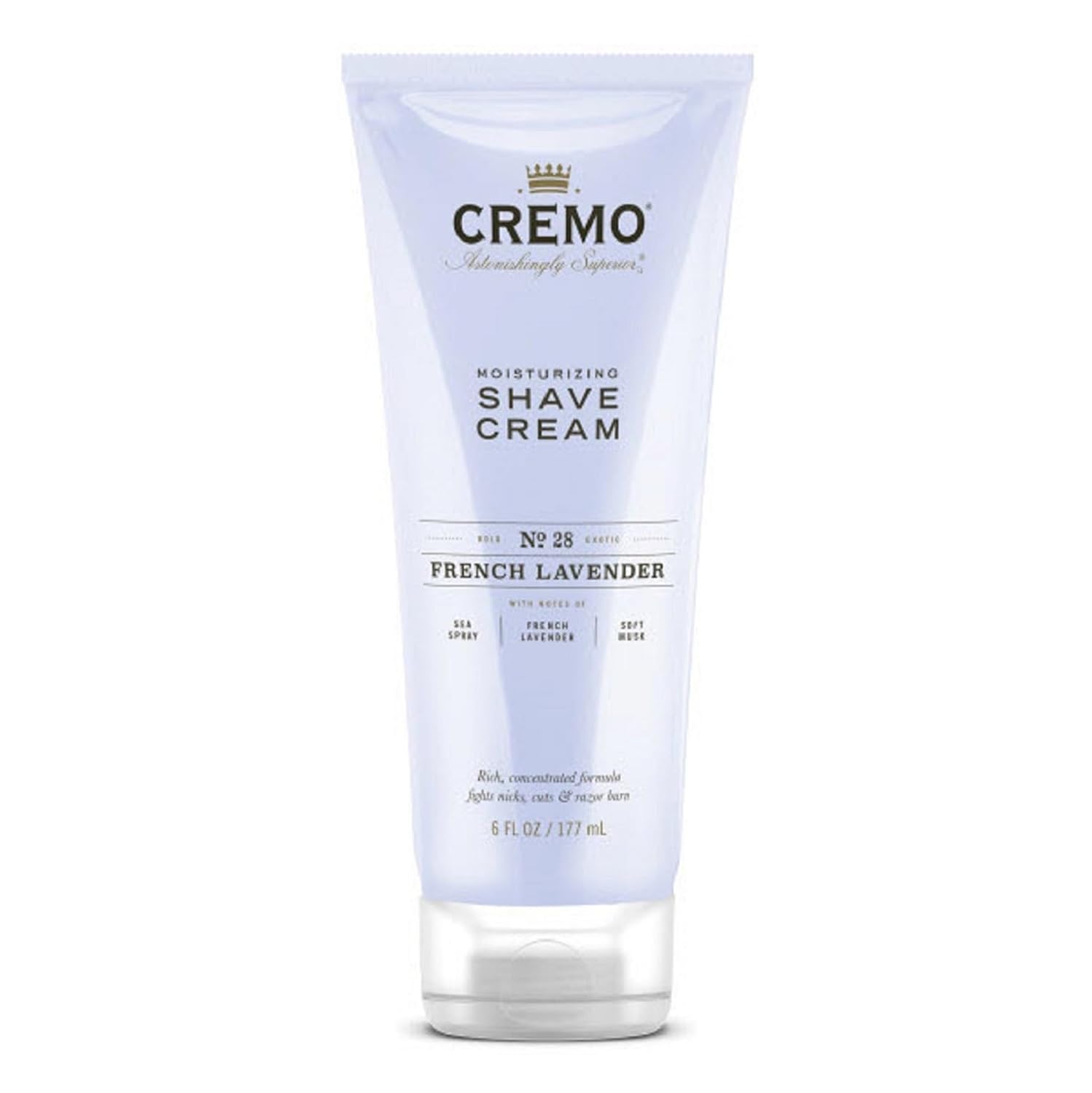Cremo French Lavender Moisturizing Shave Cream, Astonishingly Superior Ultra-Slick Shaving Cream for Women Fights Nicks, Cuts and Razor Burn, 6 Fl Oz Cremo French Lavender Moisturizing Shave Cream, Astonishingly Superior Ultra-Slick Shaving Cream for Women Fights Nicks, Cuts and Razor Burn, 6 Fl Oz