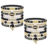 ★ Game Day Bracelets: Cheer on your favorite football team and show off your team's colors in style with our Game Day outfits for Women. These set of Two game day bracelet stack consist of 7 strands of football team colored heishi bracelet, crystal b...