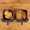 Tefal Easy Fry & Grill XXL Heißluftfritteuse 6,5 L – Airfryer mit Flexcook-Trennwand (XXL oder geteilt), 8 Programme, 80–220 °C, Druckguss-Grillplatte, fettarm frittieren, spülmaschinenfest EY8018